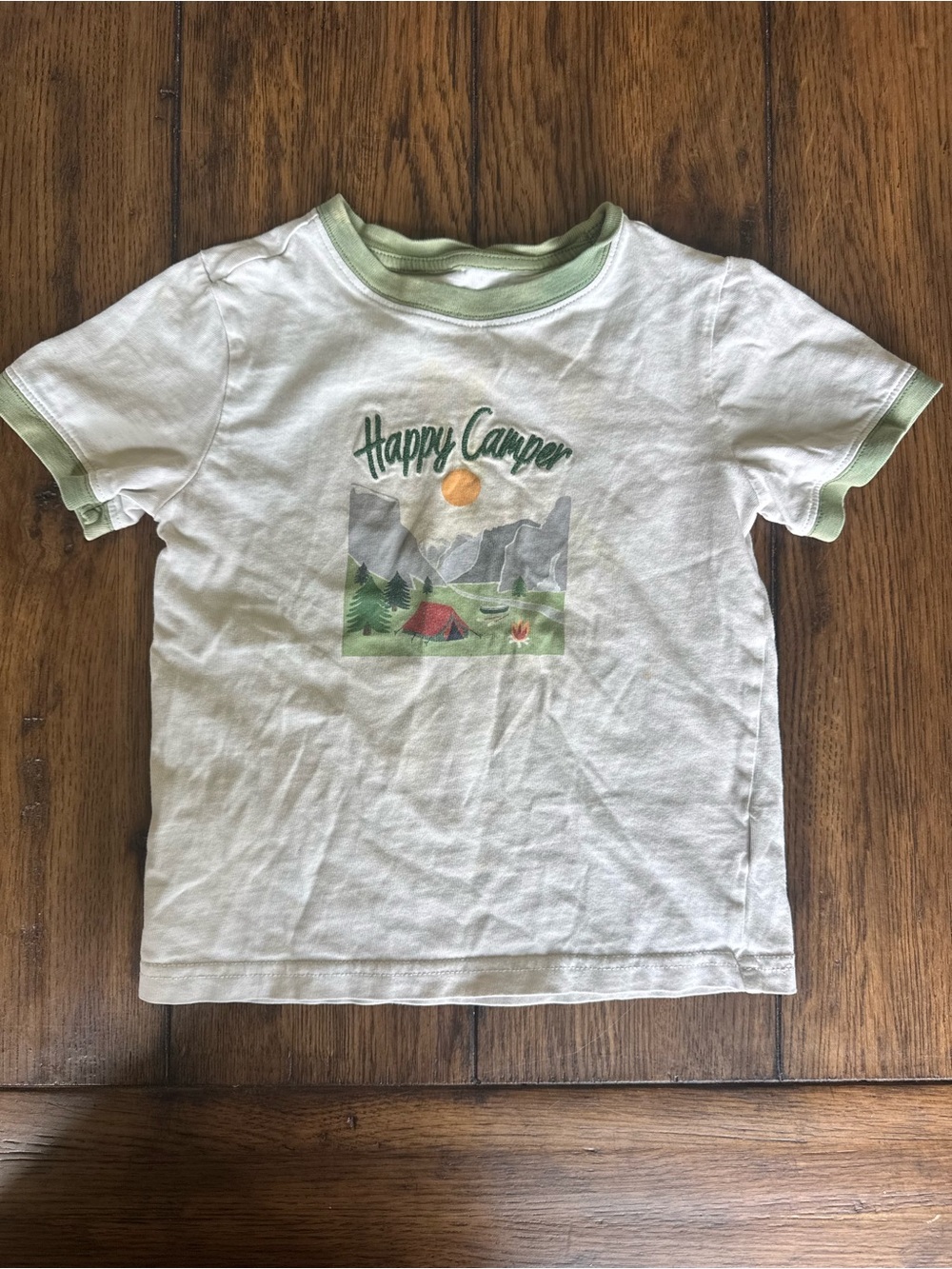 J&J Happy Camper Graphic Ringer Tee